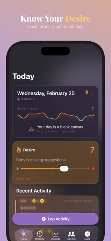 Kairos - Intimacy Tracker iPhone screenshot