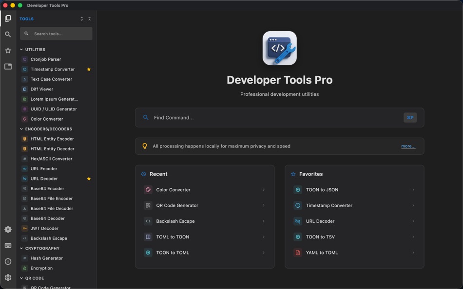 #1. Developer Tools Pro (macOS) Por: Mohammed Aadhil