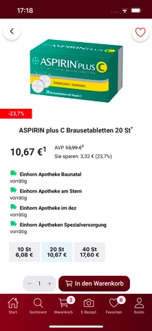 Einhorn Apotheken App screenshot