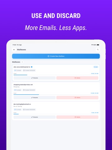 Temp Mail Pro - Temporary Mail iPad screenshot