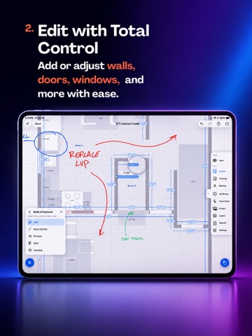RENDR: Floor plans in seconds iPad screenshot