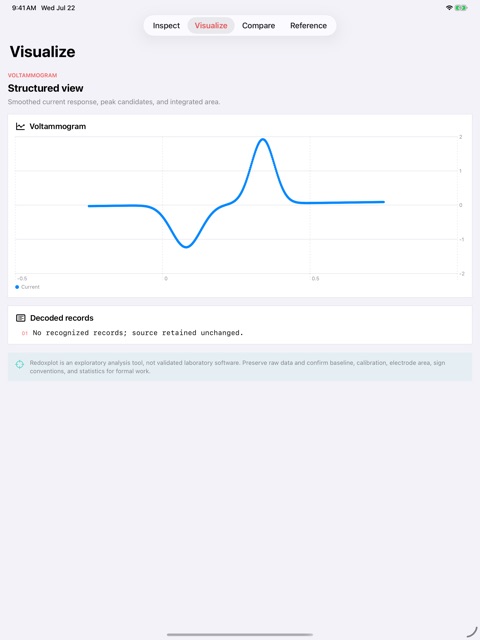 Redoxplot: Voltammetry screenshot 4