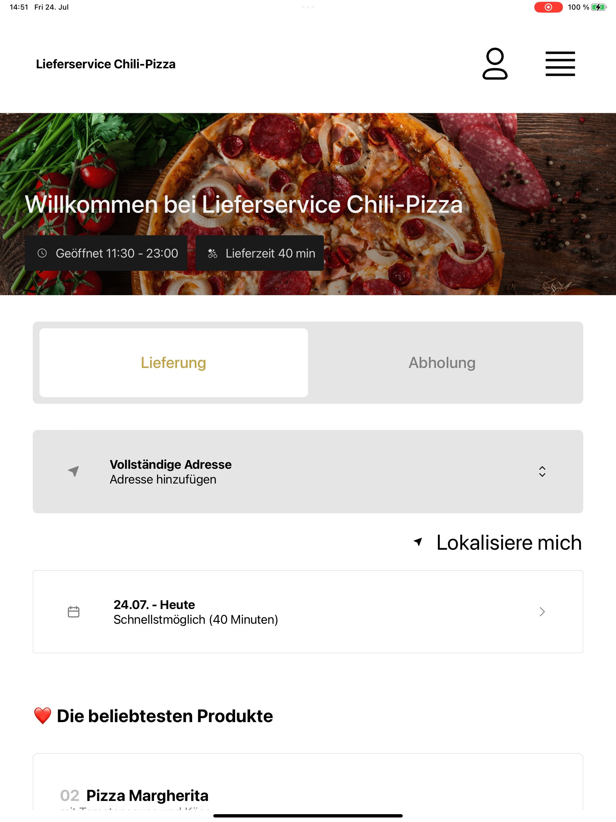 Lieferservice Chili-Pizza screenshot 7
