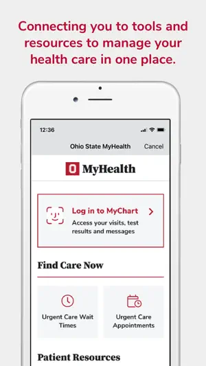 Ohio State MyHealth screenshot 1