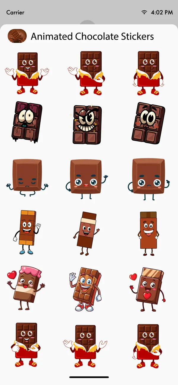 Screenshot #3 pour Animated Chocolate Stickers