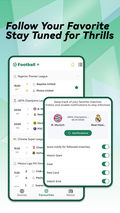 XScorez: Live scores & news Screenshot