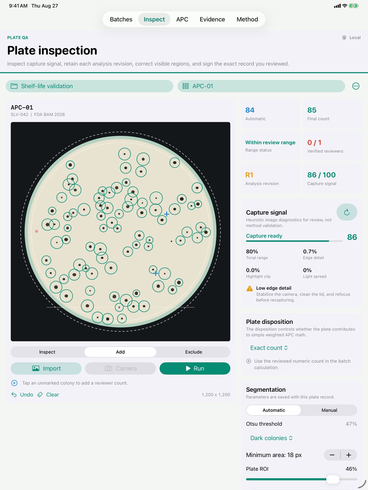 Screenshot 8 of Colonygrid: Plate QA