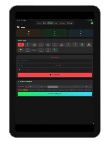 MyFit.io: Fitness Diet App iPad screenshot