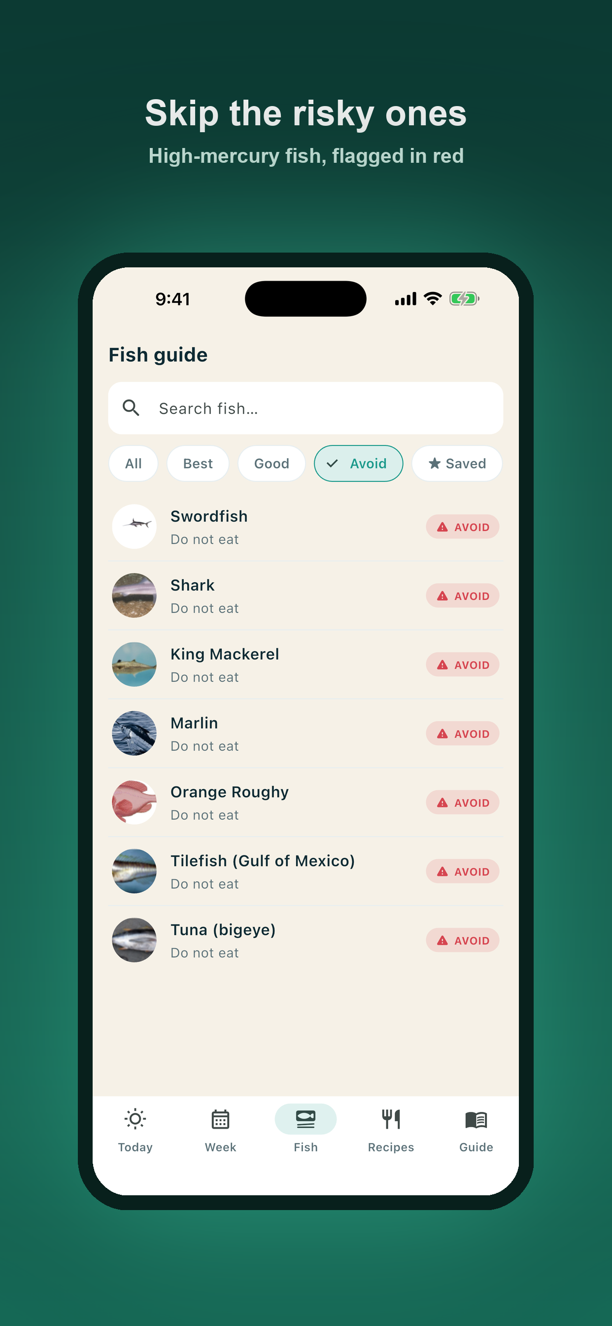 Pescatarian: Low-Mercury Fish screenshot 4
