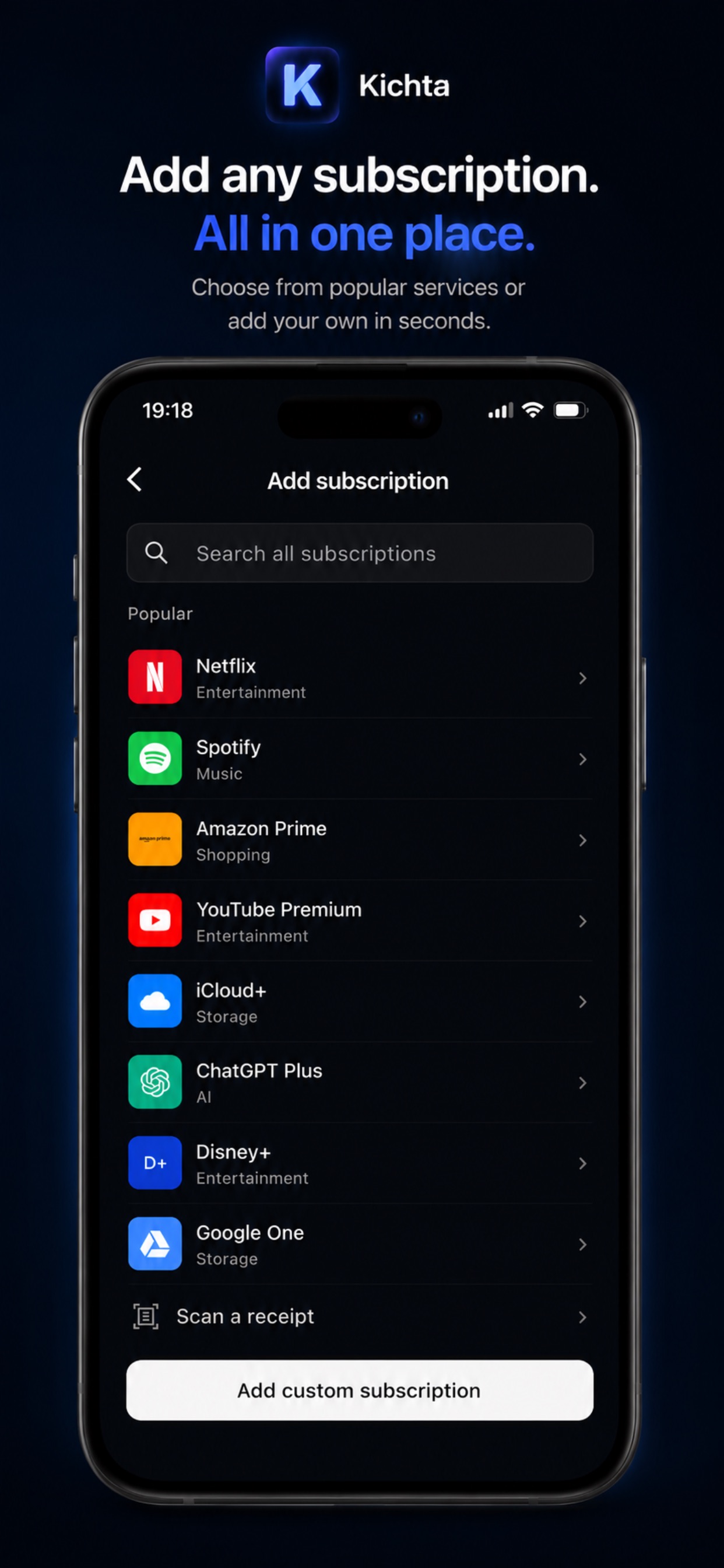 Screenshot 4 of Kichta: Subscription Tracker