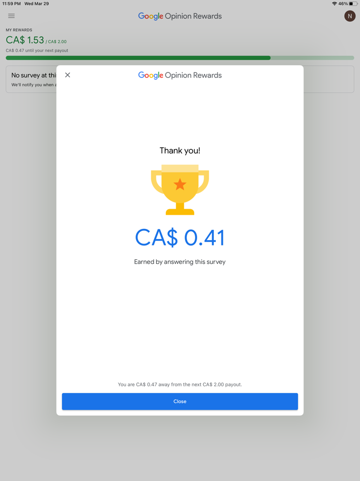 #3. Google Opinion Rewards (iOS) De: Google