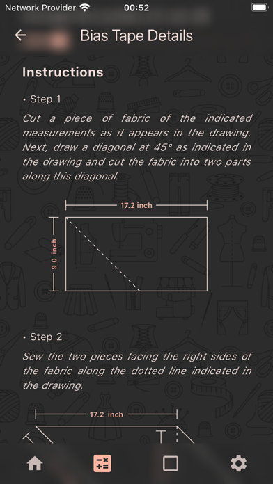 Bias Tape Calculator Screenshot