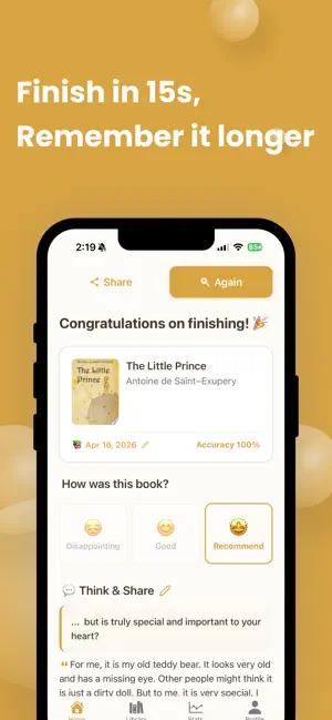 BeeLit: Reading Quiz & Tracker screenshot 4