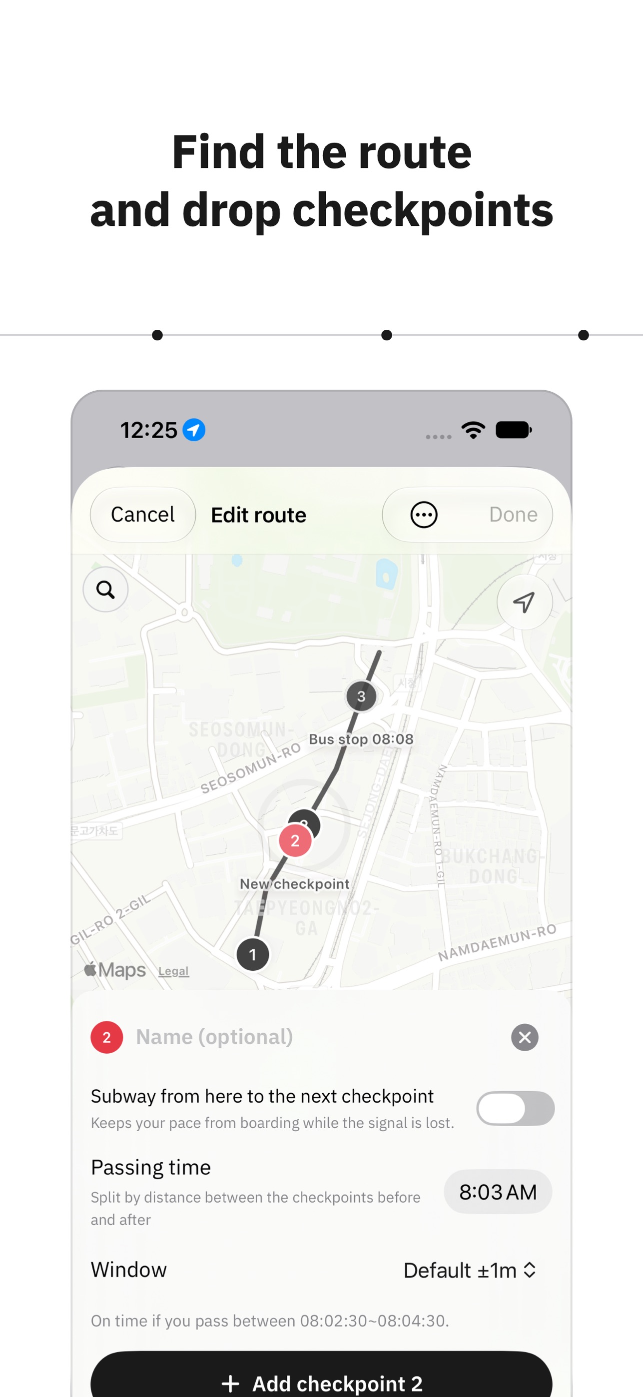 Screenshot 3 of OnPace: Route Checkpoints