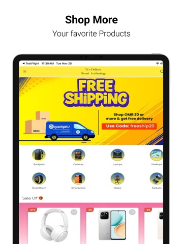 Gadgets Oman iPad screenshot