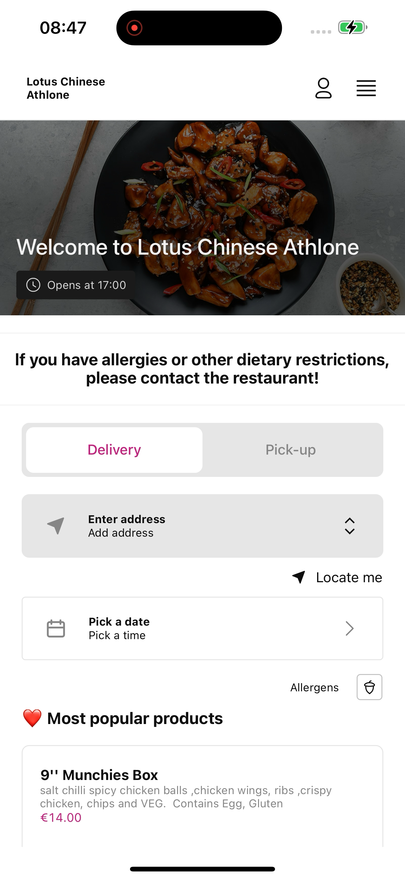 Lotus Chinese Athlone screenshot 2