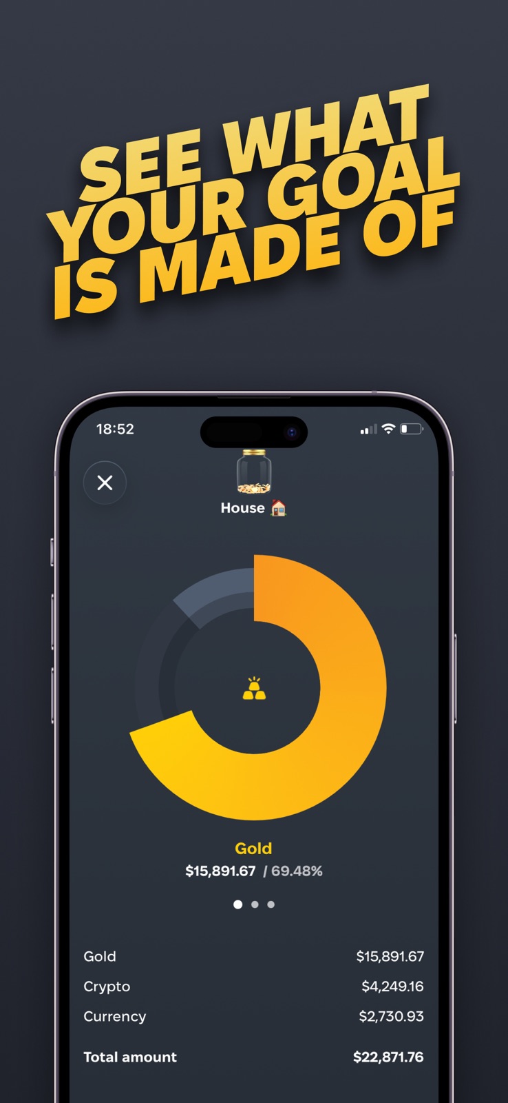 Savings tracker for big goals iphone screenshot 3
