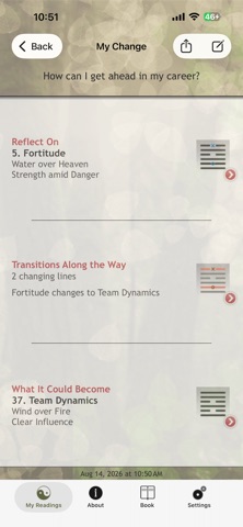 iChing Pocket App of Wisdom iPhone screenshot
