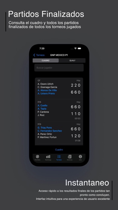 BePadel: Resultados de Padel Screenshot