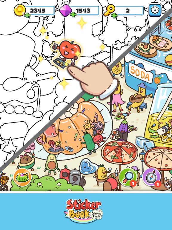 Sticker Book - Coloring Puzzle