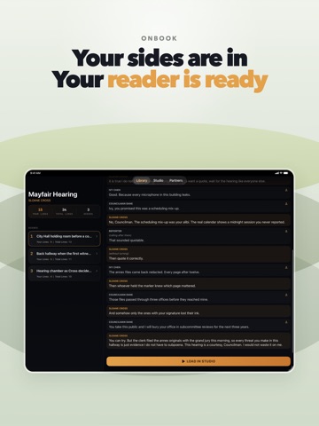 OnBook - Self-Tape & Rehearse iPad screenshot