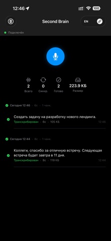 Second Brain - Voice Notes screenshot