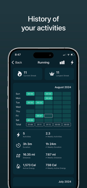 ‎Exercise Tracker Planner Habiz Screenshot