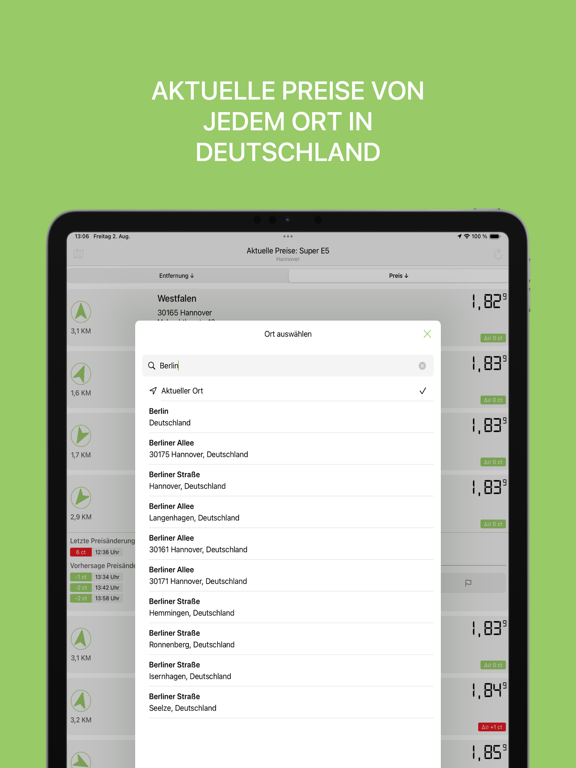 benzinpreis.de iPad screenshot 4 - Navigation app
