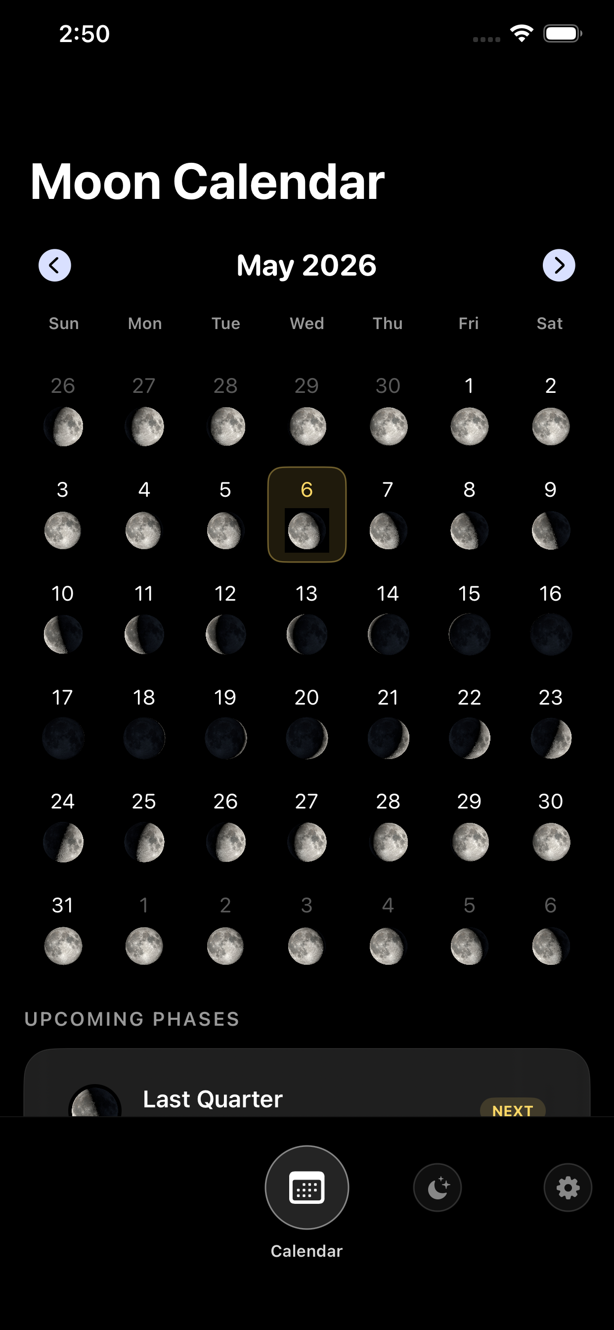 LunarPhase: Moon Calendar screenshot 2