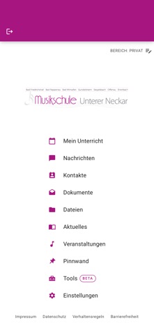 Musikschule Unterer Neckar app screenshot