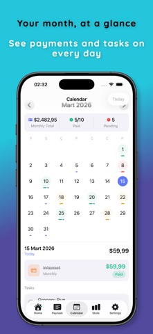 PayTask - Bills & Tasks Screenshot 4 of 5