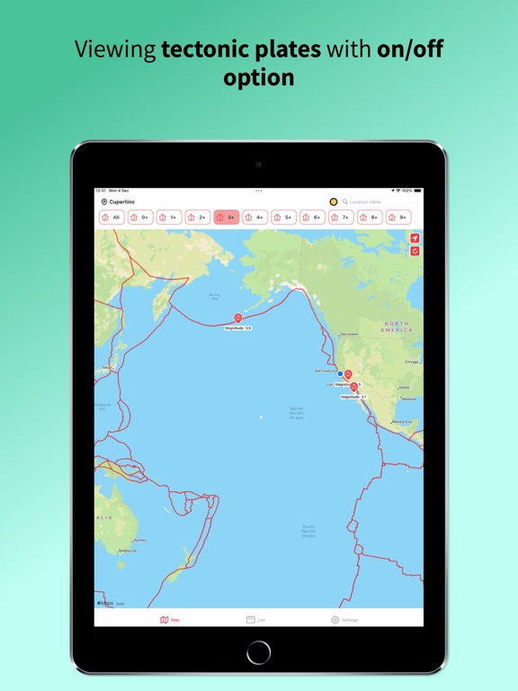 Earthquake Hub iPad screenshot 4 - Weather app