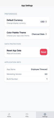 Employee Timesheet iPhone screenshot