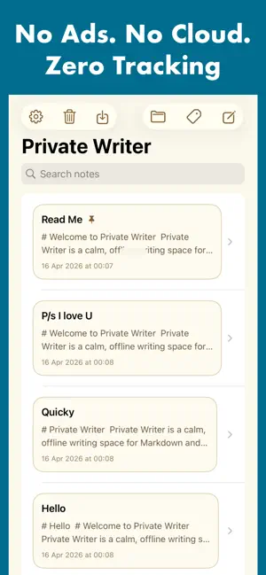 Private Writer Markdown Editor 截图