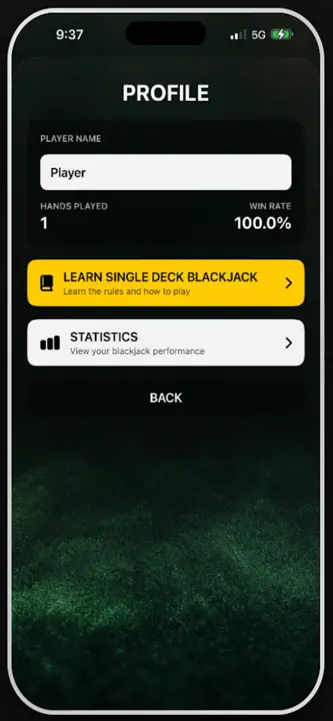 Single Deck Blackjack 21 screenshot 3