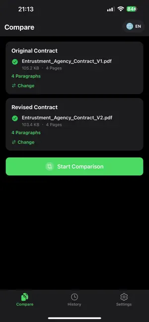 ClauseCheck - Contract Diff screenshot 4