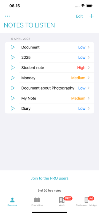 Listen To Notes: Read Aloud Screenshot 1 of 3