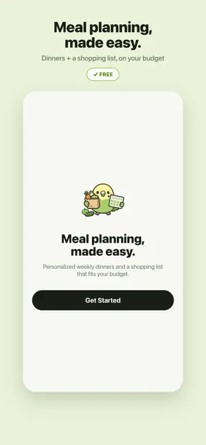 Budgy AI: Budget Meal Planner screenshot 1