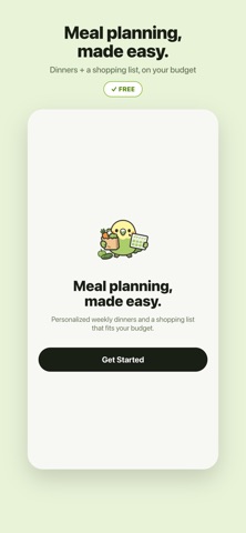 Budgy AI: Budget Meal Planner screenshot 1