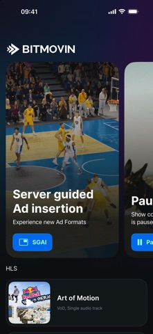 Bitmovin Player app screenshot