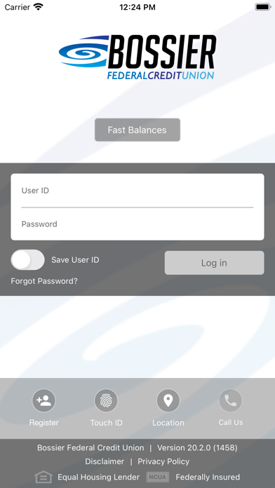 Bossier Federal Credit Union Screenshot