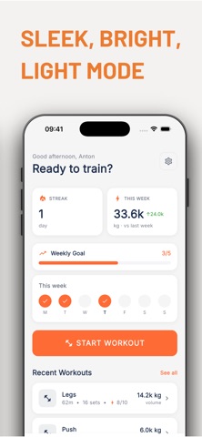Stark - Workout Tracker Log iPhone screenshot
