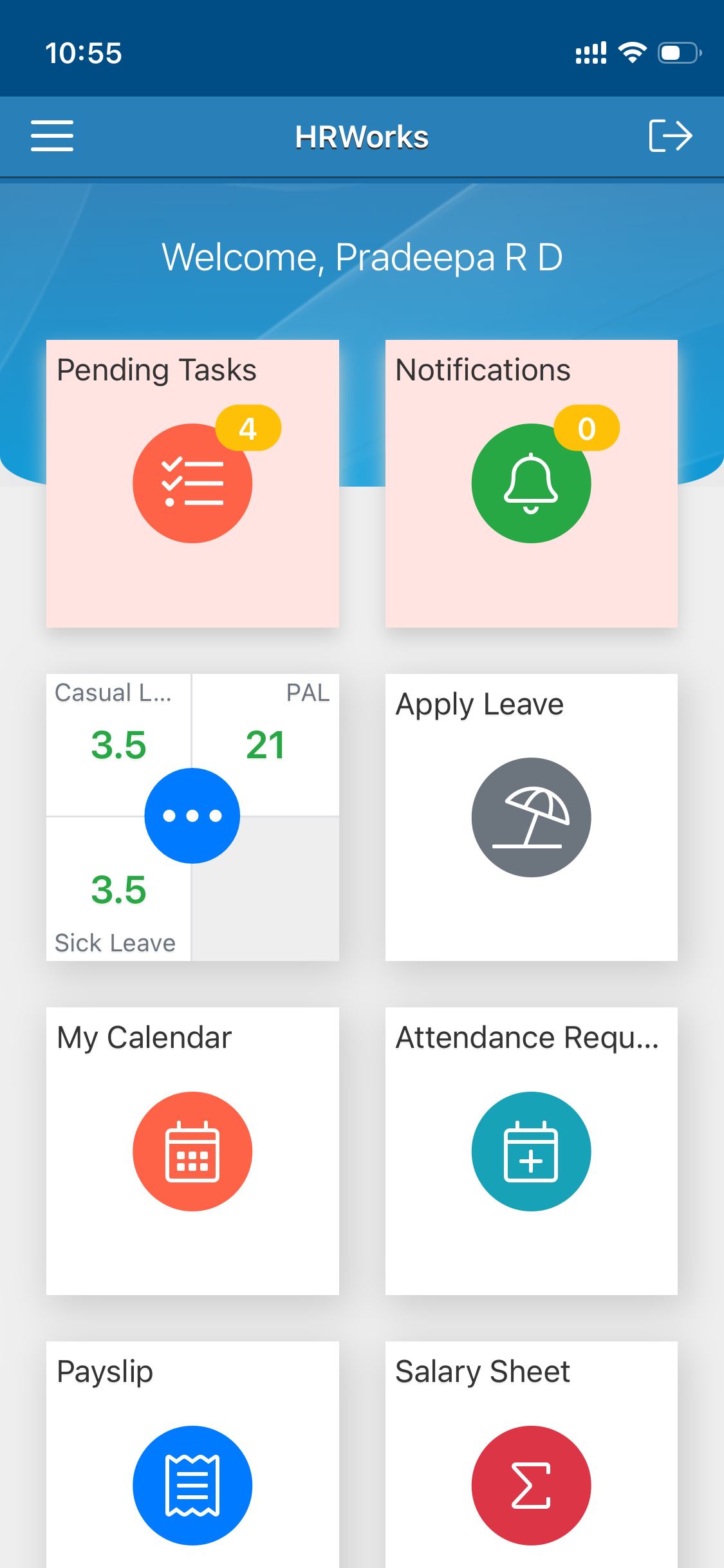 HRWorks screenshot 2