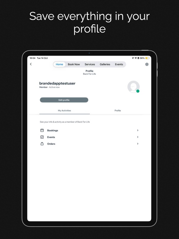 Back For Life iPad screenshot 2 - Business app