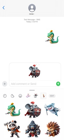 超级勇敢骑士贴纸 screenshot