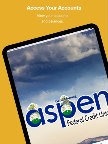 Aspen FCU Mobile Banking iPad screenshot