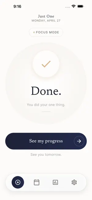 Just One - One task at a time screenshot 3