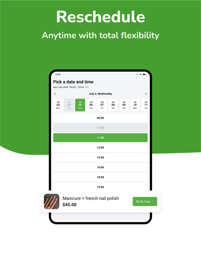 EasyWeek App book online