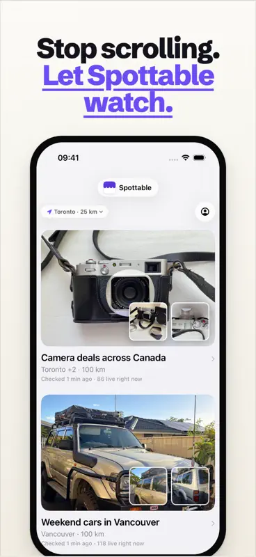 Spottable: Marketplace Alerts screenshot 2 of 5