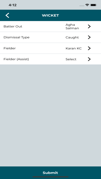 Cricket 21 Scorer Lite Screenshot